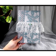 Handmade lace vintage Sarung Buku Book sleeve size A5 A6 AlQuran Cover Quran Sleeve