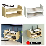 [In Stock] Router Shelf Wall Mount, Shelf TV Accessories Double Layer Wall Shelf Storage for Living Room Cable Box