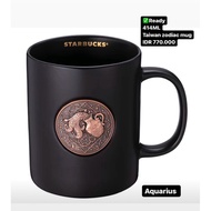 Starbucks taiwan zodiac mug black 414ML Aquarius