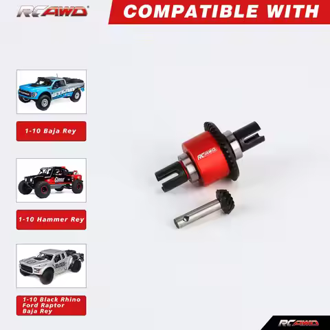 Front differential assembly 40T+14T driving gear 10K differential oil for 1/10 LOSI Baja Rey 4WD 1/1