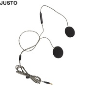 JUSTO ​​Motorcycle Helmet Audio​​, ​​Long-range Motorcycle Communication Headset​​ ​​3.5mm Wired Aud