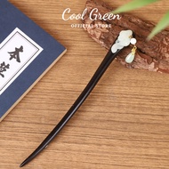 Natural Black Sandalwood Hair Brooch with High Quality Stone Squirrel Comes with Elegant Box Vip44