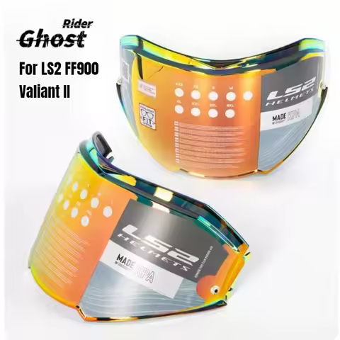 FF900 Helmet Visor for LS2 FF900 Valiant II Glod Shield for LS2 Lens Model with Anti-fog Patch Holes