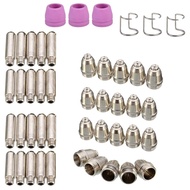 46PCS for SG-55 -60 WSD-60 Plasma Cutter Consumables Kit Plasma Cutting Torch Tip Nozzles Electrodes