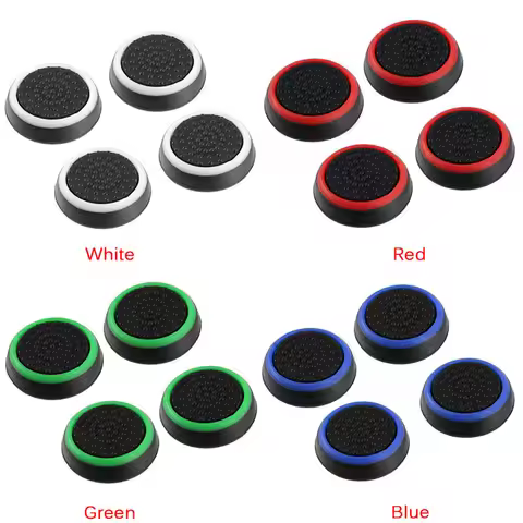 4PCS Silicone Joystick Cap Button Covers Compatible With PlayStation4 PS4/PS3/PS2 Controller Xbox On