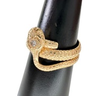 二手18K金蛇形鑽石戒指，14號，7.4克，女士款