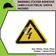 WARNING STICKER ADHESIVE LABELS ELECTRICAL SHOCK HAZARD