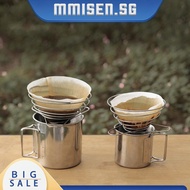 [mmisen.sg] Stainless Steel Collapsible Pour Over Coffee Dripper Folding Coffee Cone Dripper