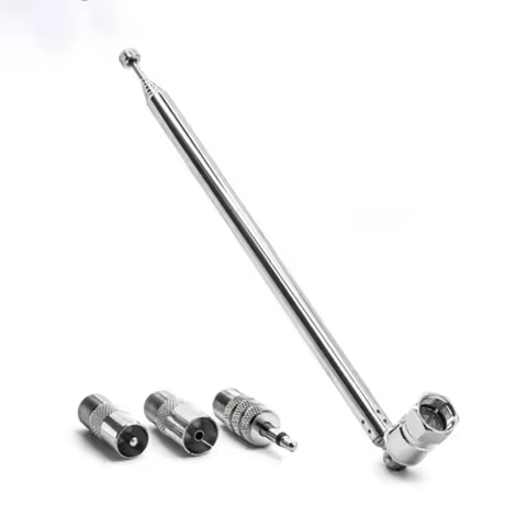 Universal 3DBI Telescopic Rod Household FM Antenna Stainless Steel for Car / Home Radio CD Player AM