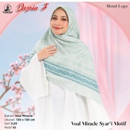 Jilbab segiempat motif syari voal Miracle Motif Uk 130x 130 By Umama