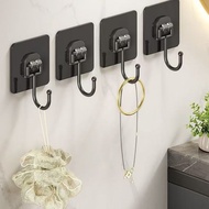Strong adhesive black hook, no-drill, traceless adhesive hook, bathroom hook, adhesive hoo