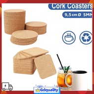 [JDZH] Round Cork Coasters Suitable to Engrave Heat Protect 9.5 cm Diameter 3 mm Thick