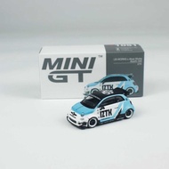 MINIGT 1: 64 #1051 Abarth Abarth 595 Blue Simulation Alloy Car Model