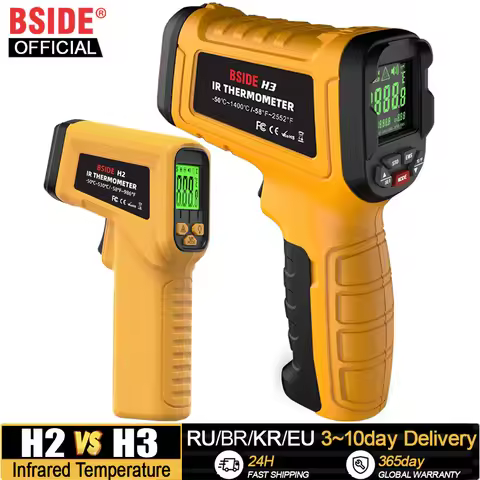 BSIDE Infrared Thermometer -50~530/1400C Professional Digital IR-LCD Temperature Meter Non-contact L