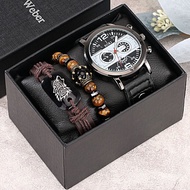 Kotak hadiah set 3 helai mewah SOKI jam tangan untuk teman lelaki ayah hadiah lelaki jam tangan tiga