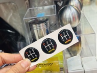 สติ๊กเกอร์เกียร์ หัวเกียร์ นิสโม่ 5 เกียร์ Nismo Gear Sticker Shift knob Shifter Lever Head