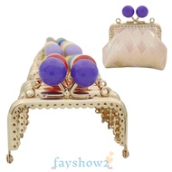 FAYSHOWS Purse Clasp Frame, Square Metal Purse Frame Kiss Clasp, Bag Hardware Candy Color Purse Fram