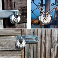 60/70mm Disc Padlock with Stainless Steel AntiTheft Large Round Disc Lock for Warehouse Door Bicycle