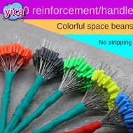 YICA 200pcs Fishing Bobber Stopper, Line Tackle Accessories transparent Rubber Bean,  Fishing Supply
