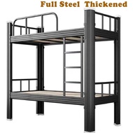 GREENEST ❈ Thickened Full Steel Double Decker Bed Iron Double Deck Bed Frame Heavy Duty Bunk Bed ❈