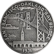 31mm 1936 San Francisco Oakland Bay Bridge Half American Commemorative Coin Coin 50 Us 31mm 1936 San