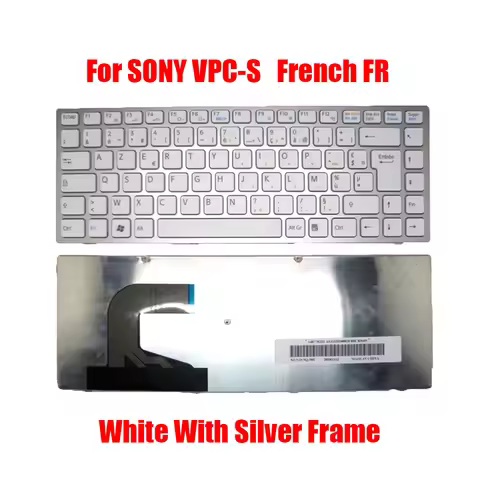 French FR Laptop Keyboard For SONY For VAIO VPC-S VPCS VPCS1 9Z.N3VSQ.50F 148778231 AEGD3F00020 Whit