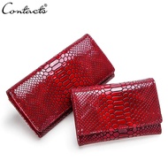 SA2 Contact's Crocodile Women's Leather Wallet Zipper Ladies Coin Purse