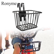 Ronyme Bicycle Storage Basket Made of Metal Wire, Front Attachment with Hooks, Accessories, Easy to 