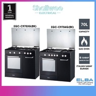 ELBA 3 BURNER STANDING GAS COOKER EGC-C9703G(BK) | 4 BURNER GAS EGC-C9704G(BK)