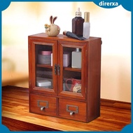 [Direrxa] Storage Cabinet Desk Organizer Cupboard Showcase Rustic Key Box Holder Cabinet Shelf Wooden Display Rack for Home Living Room