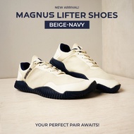 Magnus Lifting Shoes Beige Navy (Deadlift Shoes Flat Shoes)