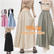 Wide Leg Pants Women Seluar Perempuan Long Pants Skirt Pants Celana Panjang Perempuan Wanita Baggy L
