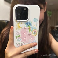 Graffiti Moon Glossy Jelly Suitable for iPhone Phone Case Suitable for iPhone 16 Pro Max/15/14 Pro M
