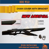 RIDE WILD Y15ZR Chain Cover With Bracket Carbon Peti Rantai Swing Arm Chain Cover Y15ZR Swing Arm Peti Rantai Carbon RID