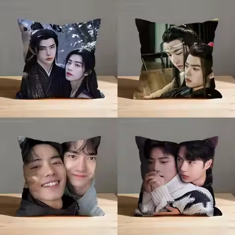 YiZhan Wang Yibo Xiao Zhan Pillow Case For Sofa Decor Car Office Room Printing Cushion Cover Decorat