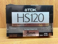 TDK HS120 8mm video cassette 錄影帶 全新