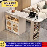 可伸縮旋轉吧枱 table 餐邊櫃 免費送貨 帶充電吧枱 酒枱 移動餐桌 岩板吧台 岩板餐桌 輕奢餐邊櫃枱一體 小戶型酒枱 T259932 桌子 咖啡桌 cabinet