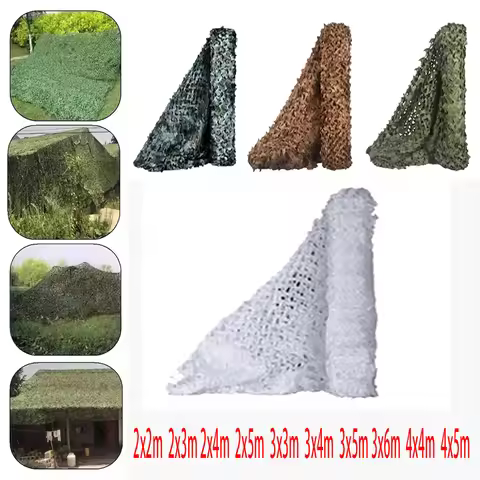 Woodland Camouflage Net for Outdoor Camping, Hunting Training, Car Shade Camouflage Net, 2x 3M, 2x 4