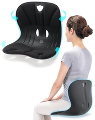 Curble [Wider] Ergonomic Lower Back Support, Lumbar Support Back Posture Corrector for Low Back Pain