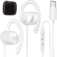 Fon Kepala USB C Open Ear, Earbud Berwayar untuk iPhone 17 16 Pro Max 15 16e/iPad A16 11 10th, Fon K