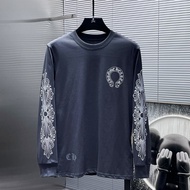Chrome Hearts Chrome Hearts Sanskrit Long Sleeve Men's Pure Cotton Casual Comfortable T-Shirt