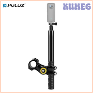 KUHEG PULUZ Selfie Stick for Insta360 DJI GoPro Motorcycle Bicycle Handlebar Fixture Mount Camera Br