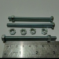 WHITE BOLT + NUT BMP M6 X 80 MM (KEY 10)