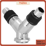 YUJINX Drain Tee Joint, ABS Material Waste Outlet Cover Y Pipe Connector, Fits 40/50mm PVC Pipe and 
