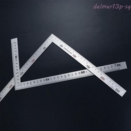DELMER13P L Shape Ruler Metal Measuring Tool Educational Stainless Steel Measurement Instruments Sch