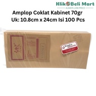 [KBM] Brown Cabinet Envelopes Size 10.8cm x 24cm - Contents 100 Pcs