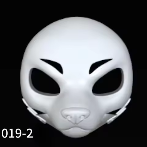 Kigurumi Based Mask Original 3D Printing Semi-realistic Conventional/ferocious Eye Movable Jaw Canin