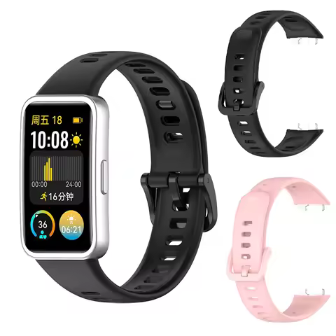 Silicone Strap For Huawei Band 8 9 Sport Breathable Watchband Replacement Wristband Bracelet for Hua