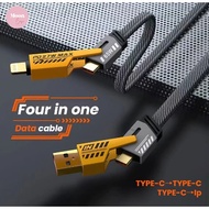 Super fast charging parachute cord fast charging cable, 4 in 1 65w phone fast charging cable, anti-b