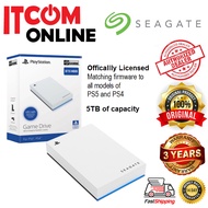 SEAGATE PS4 &amp; PS5 5TB 2.5" USB3.0 GAME DRIVE HDD EXTERNAL (STLV5000300) WHITE